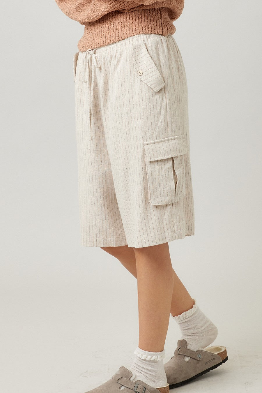 Natural Linen Jorts
