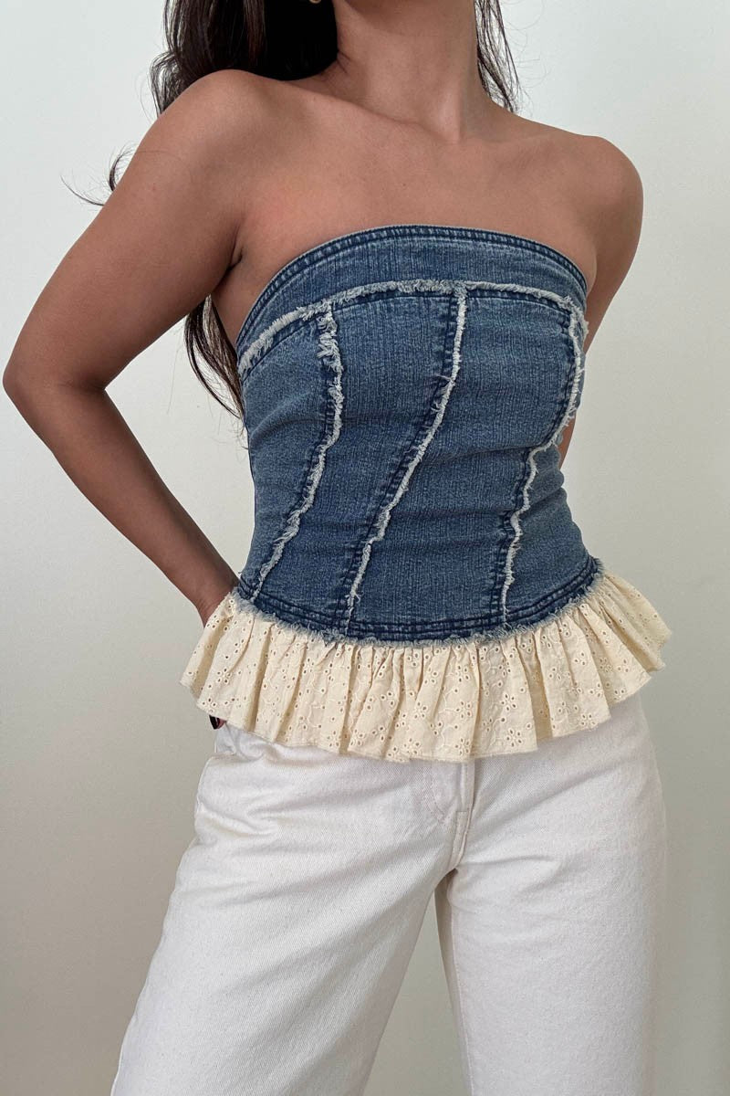 Santi Denim Top