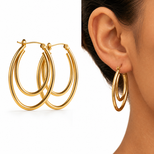 Sienna Layered Hoops