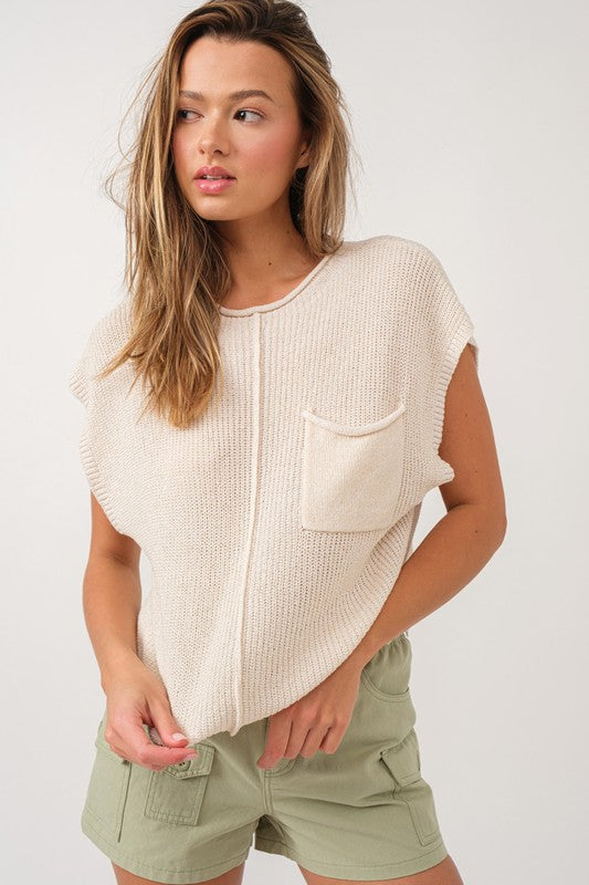 Ari Knit Top - Cream