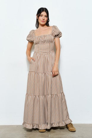 Lauren Gingham Maxi Dress