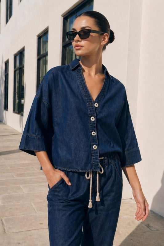Boating Denim Blouse