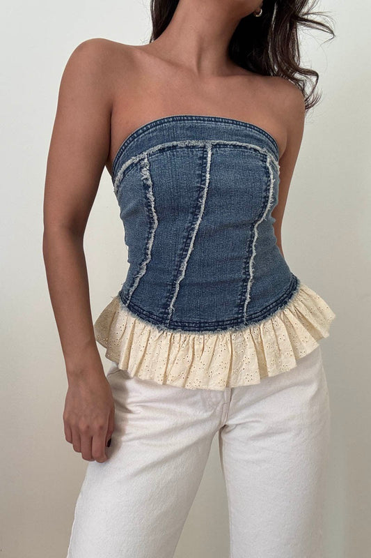 Santi Denim Top